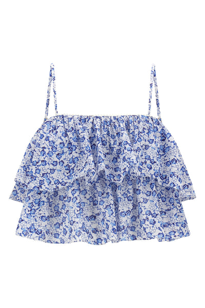 erisa all-over flower-print cotton top