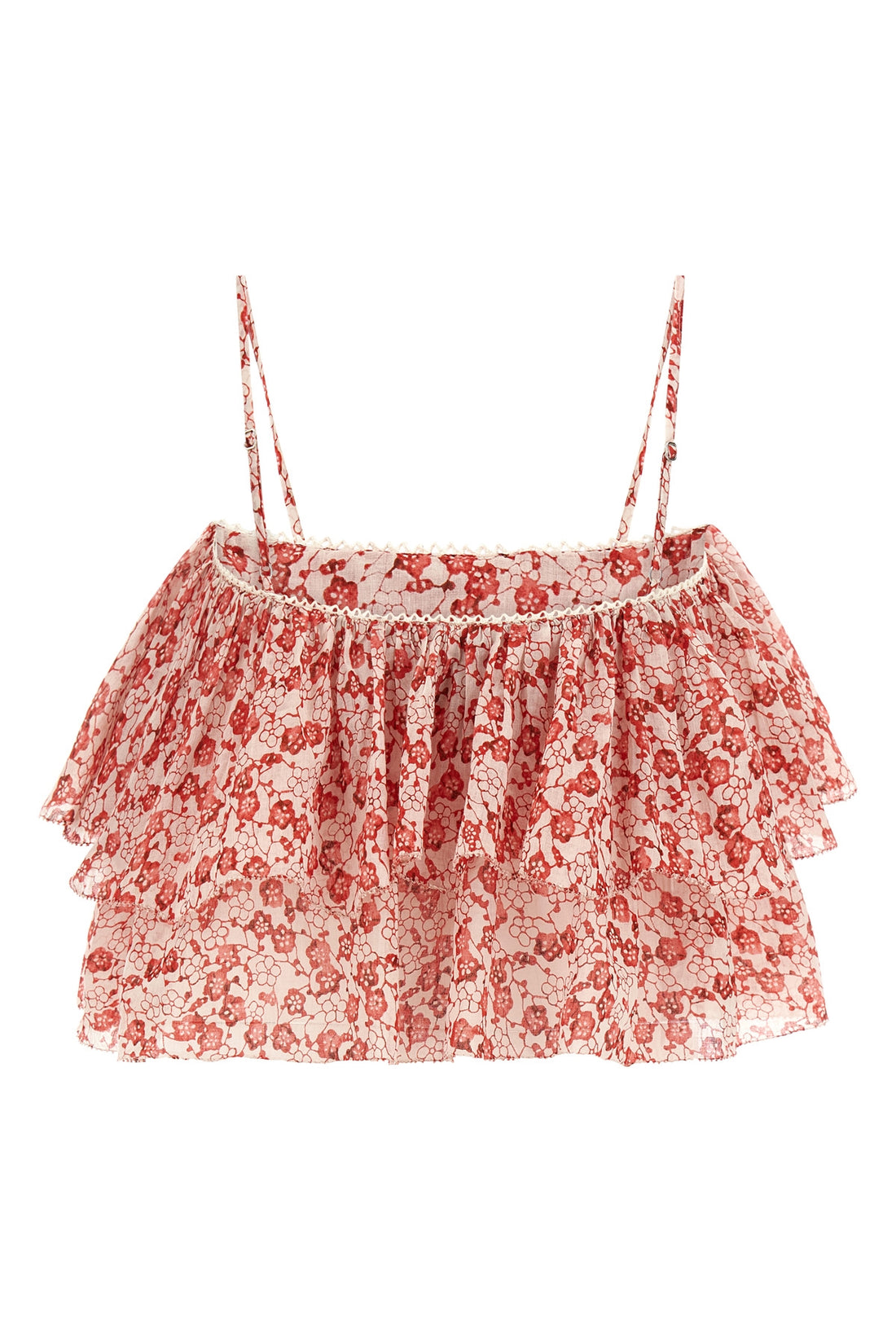 MARANT ETOILE 38 erisa all-over flower-print cotton top