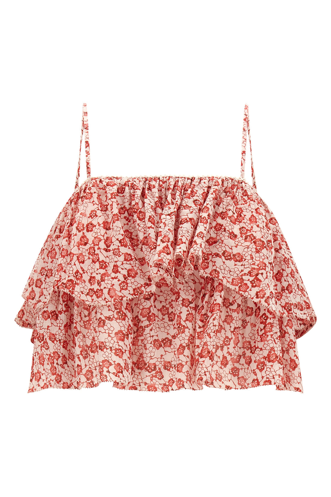 MARANT ETOILE 38 erisa all-over flower-print cotton top