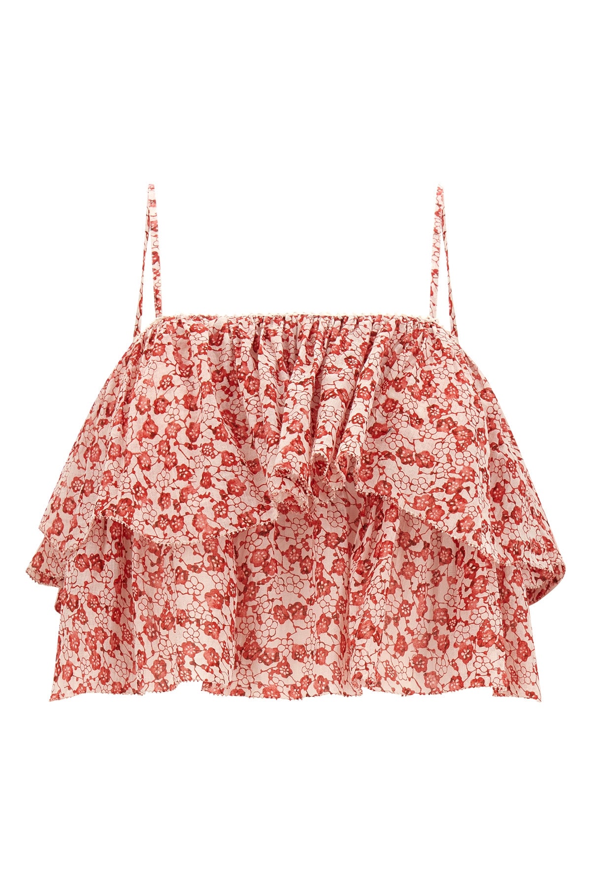 erisa all-over flower-print cotton top