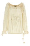 dalyna cotton mesh blouse