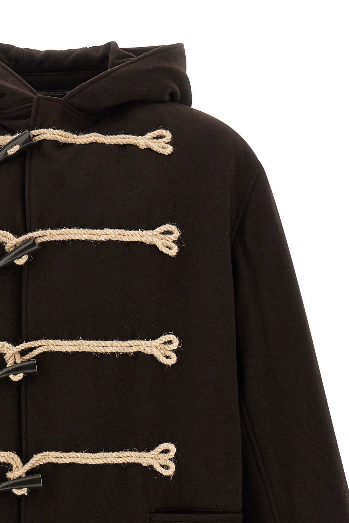 yohji yamamoto flannel toggle duffle montgomerys coat