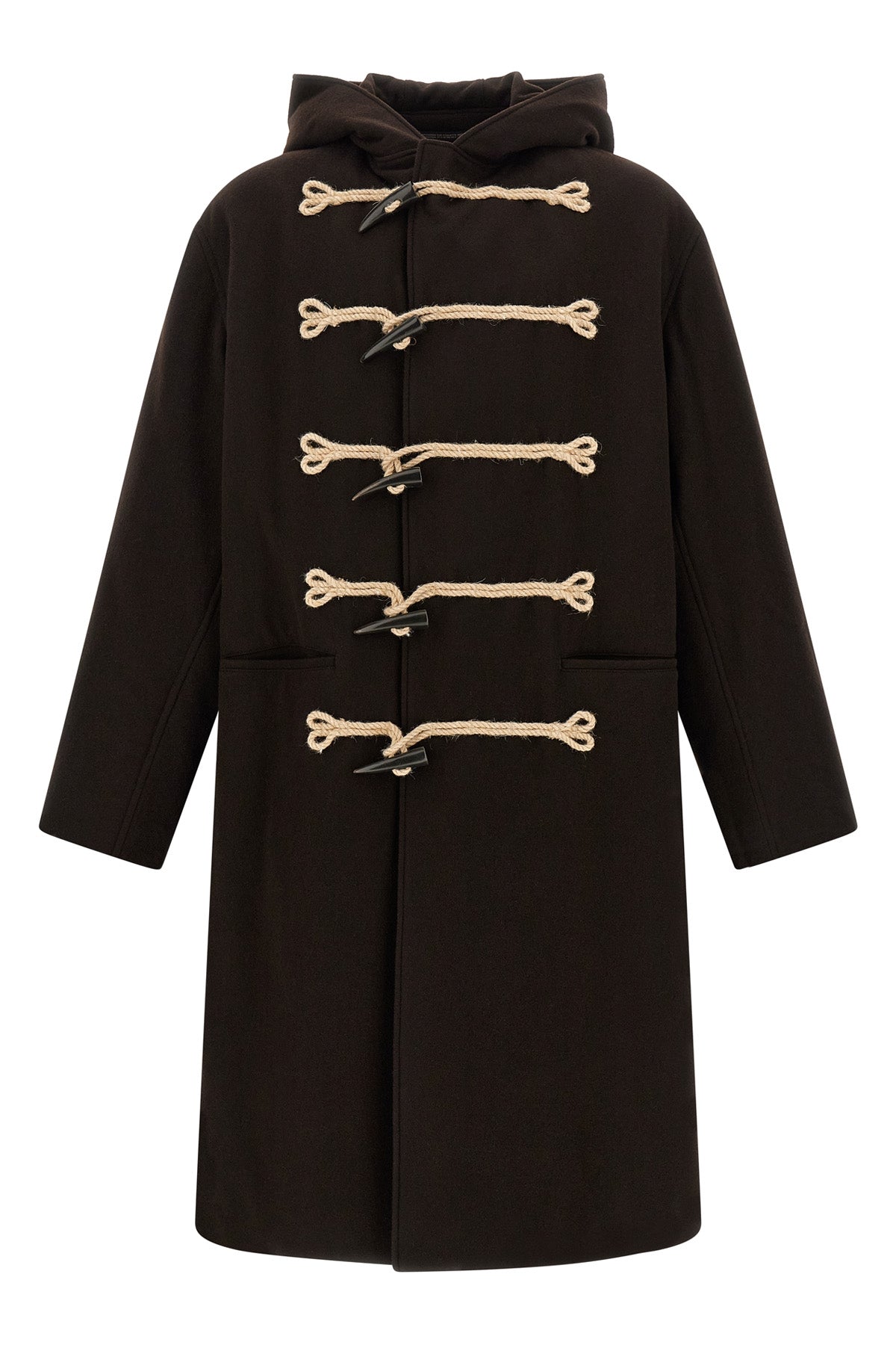 yohji yamamoto flannel toggle duffle montgomerys coat