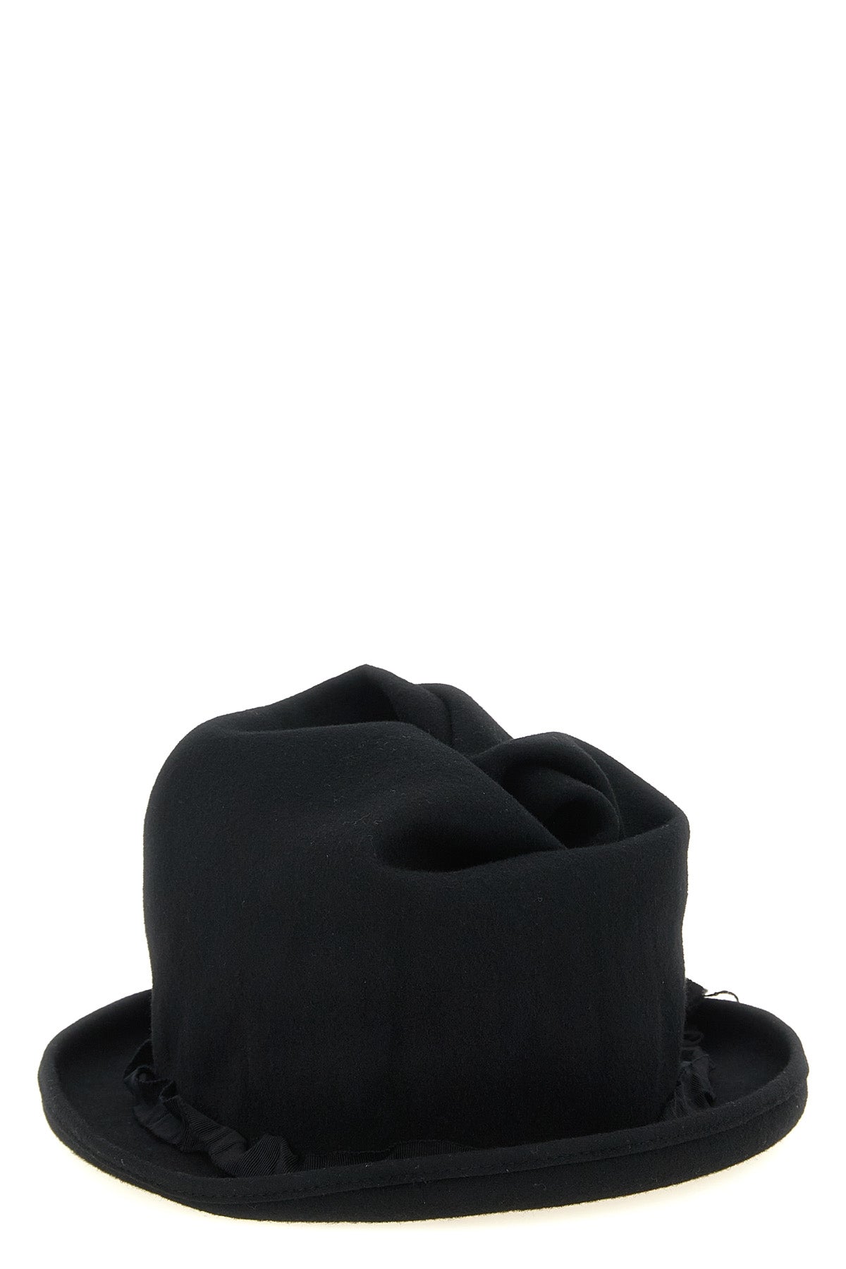 the yohji yamamoto pure black wool hat