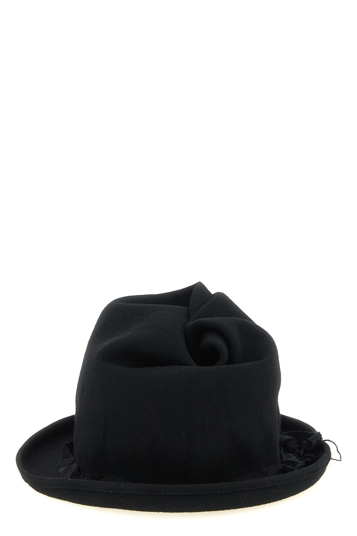 the yohji yamamoto pure black wool hat