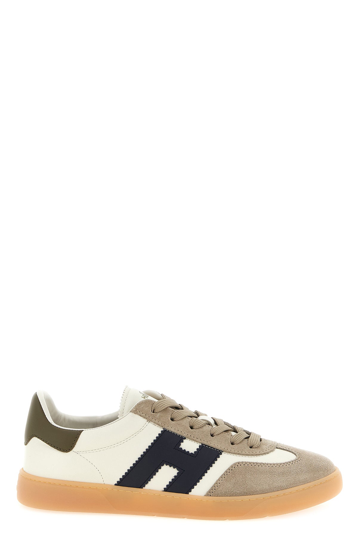 the hogan cool smooth leather and suede sneakers