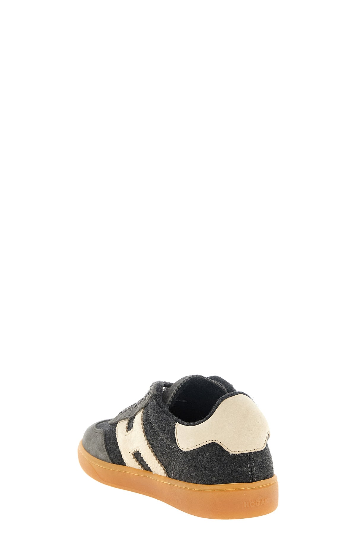 the hogan cool sneakers feature a structured upper that combines the warm text