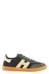 the hogan cool sneakers feature a structured upper that combines the warm text