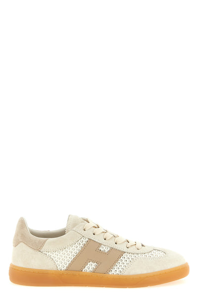 hogan cool suede and crossover cotton sneakers