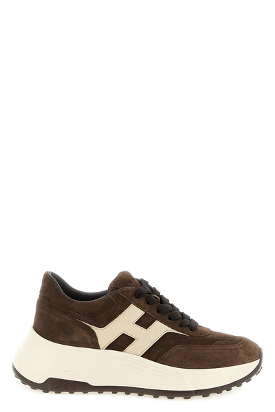 the hogan hi-fi sneaker bases its design on a technical and robust constructio