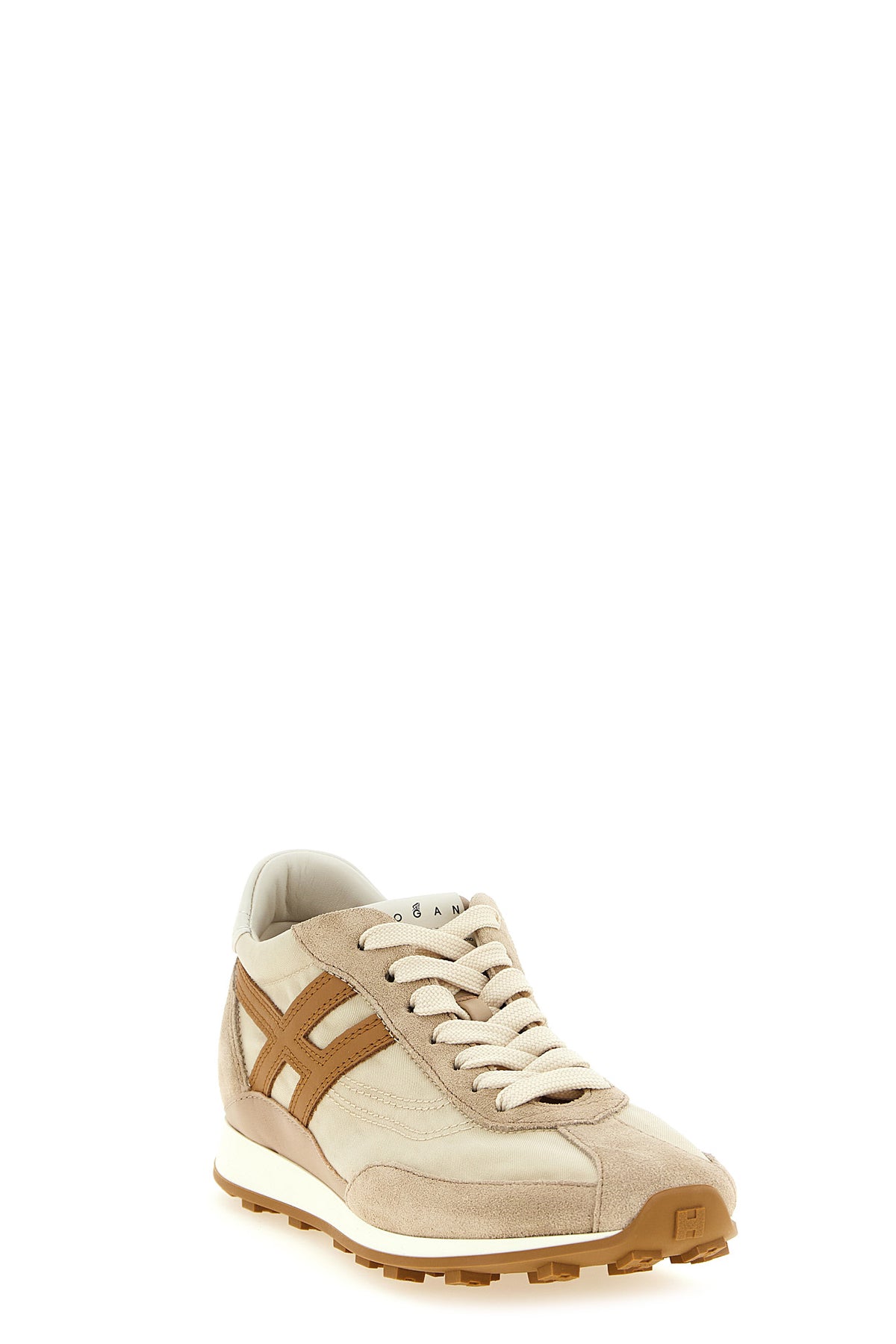 hogan athletic sneakers in suede and technical fabric