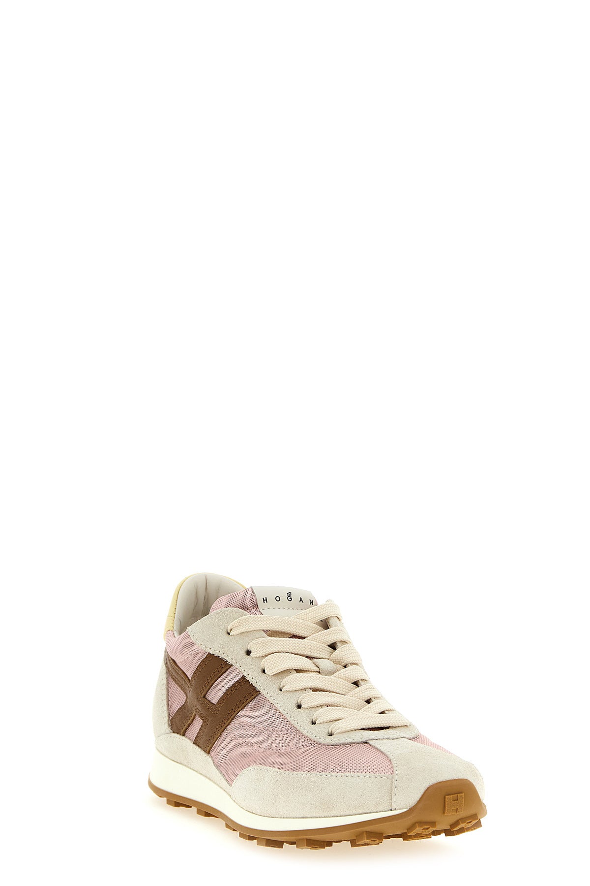 hogan athletic sneakers in suede and technical fabric