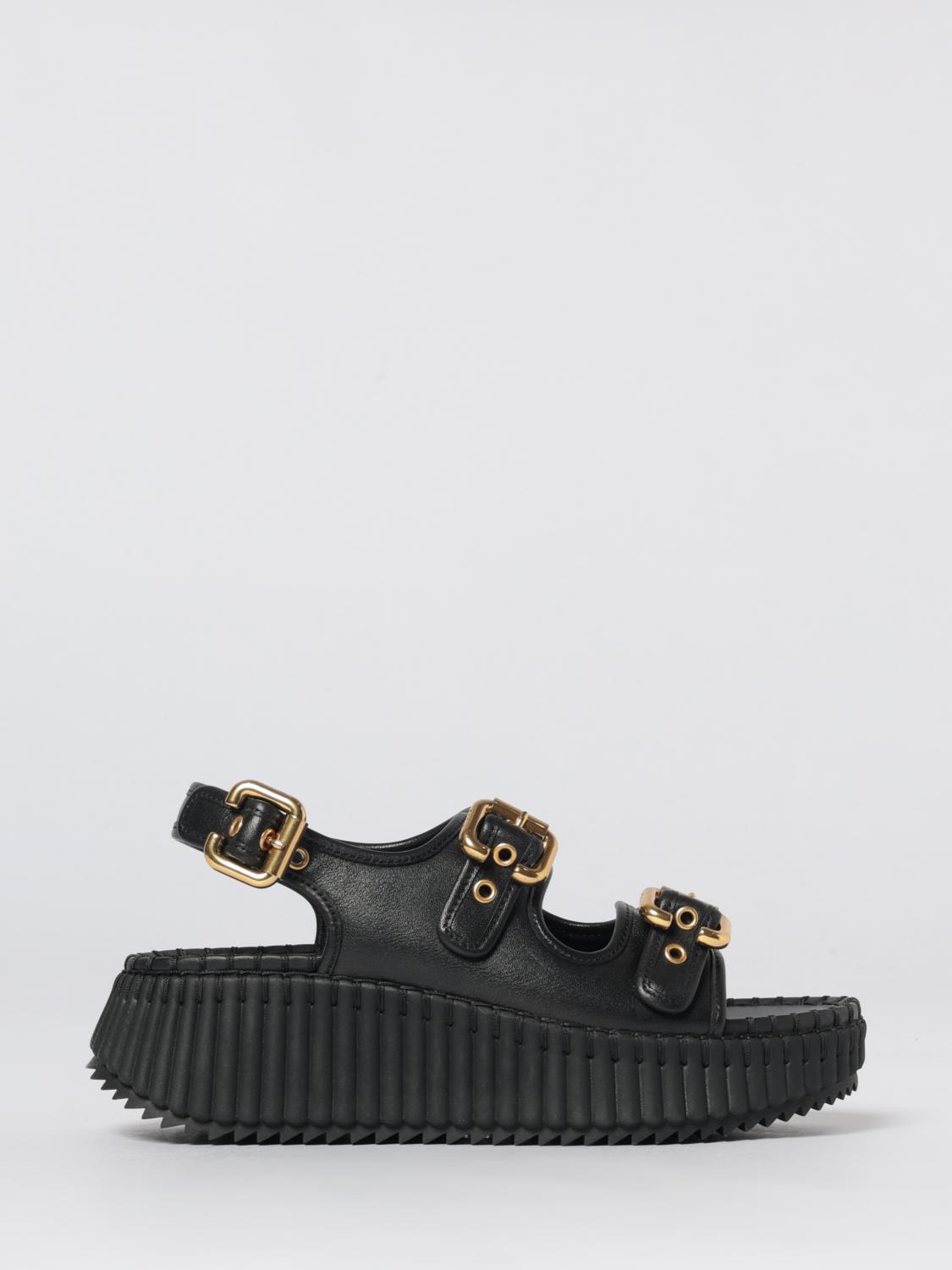 chloé nama leather sandals