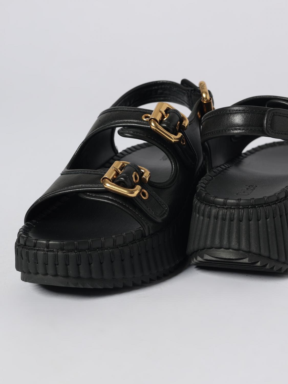 chloé nama leather sandals