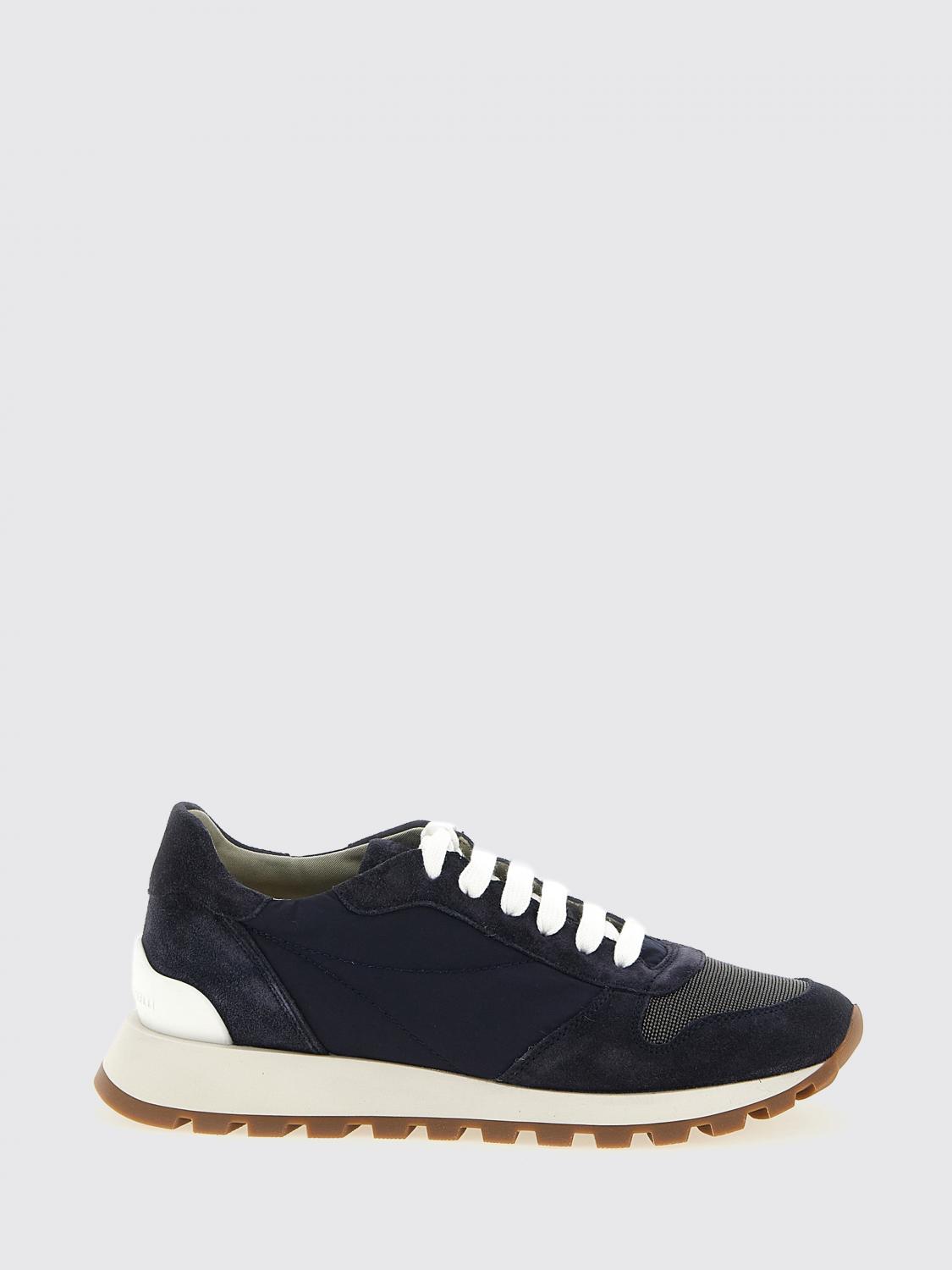 suede and nylon sneakers with monile