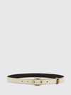 leather belt with oval buckle