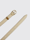 leather belt with oval buckle