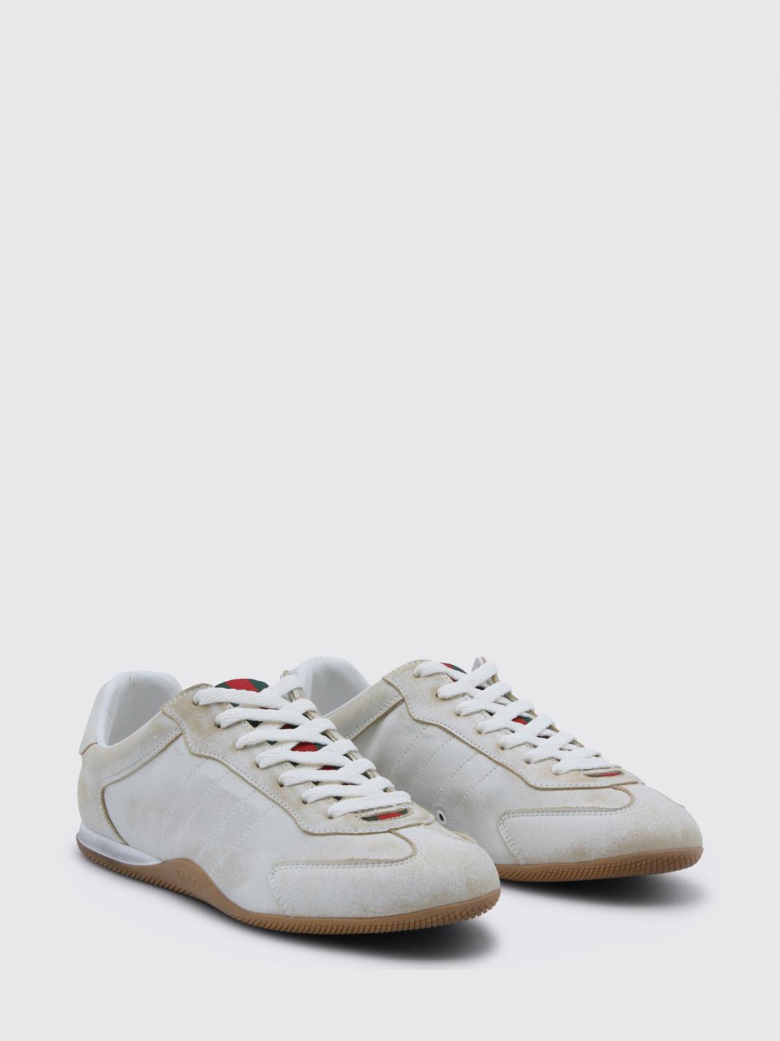 shift sneakers in aged leather