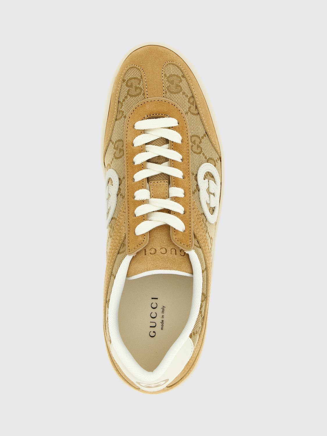 g75 sneakers in suede and canvas with gg jacquard monogram
