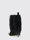 avenue leather ankle boots with fringes