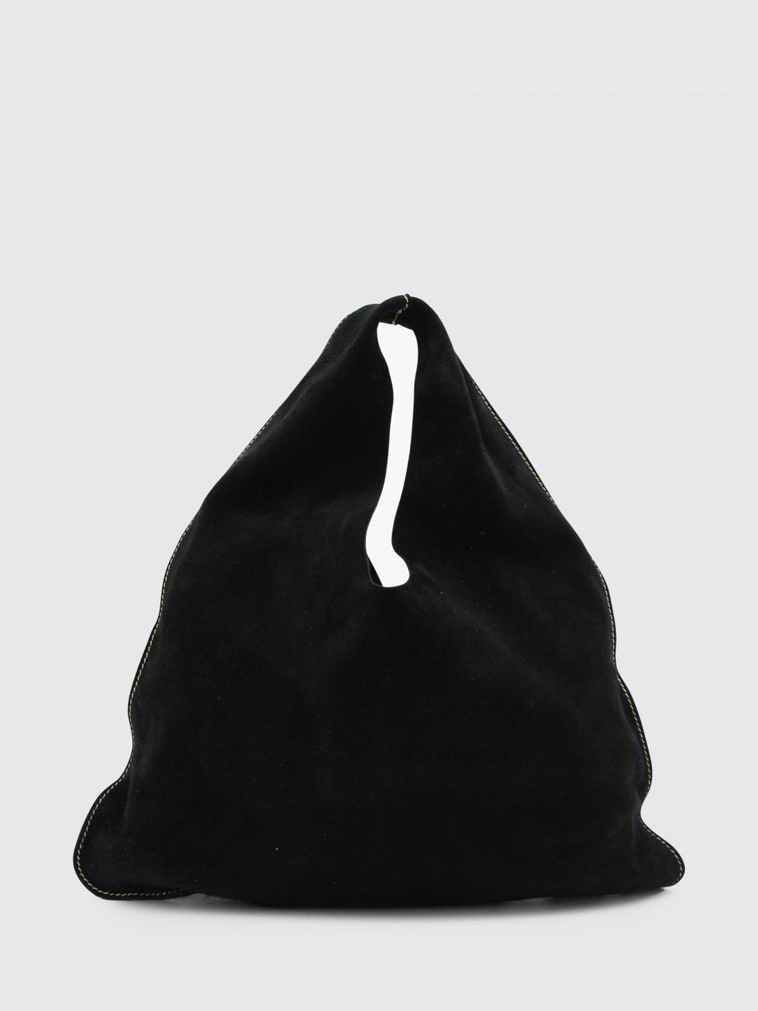 THE ROW OS blind triangular suede bag