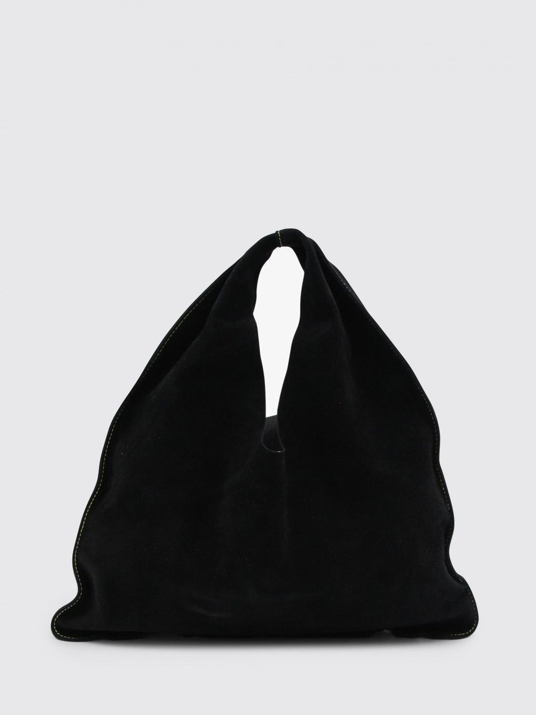 THE ROW OS blind triangular suede bag