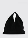 blind triangular suede bag