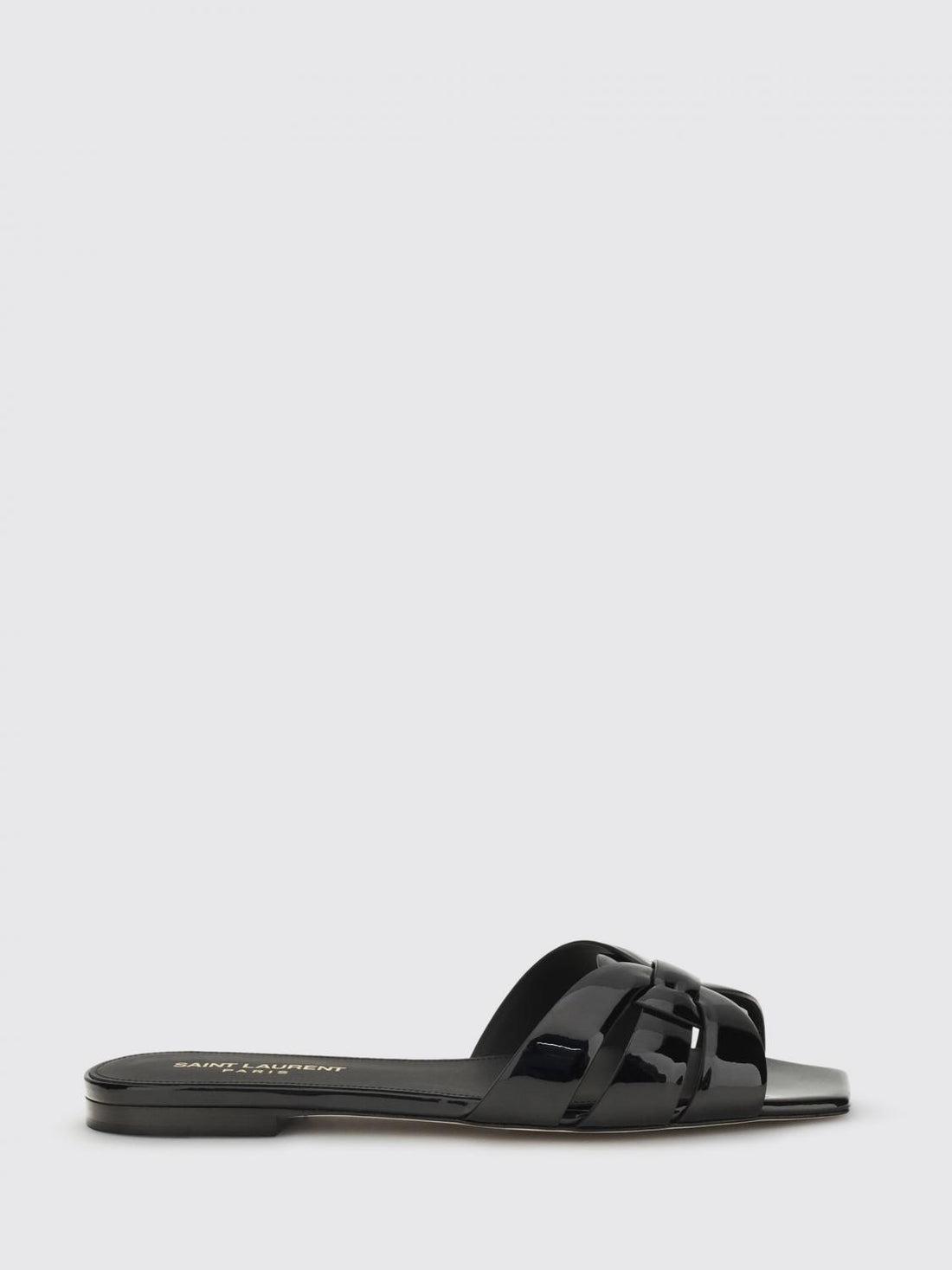 SAINT LAURENT 37½ nu pieds 05 tribute patent leather mules