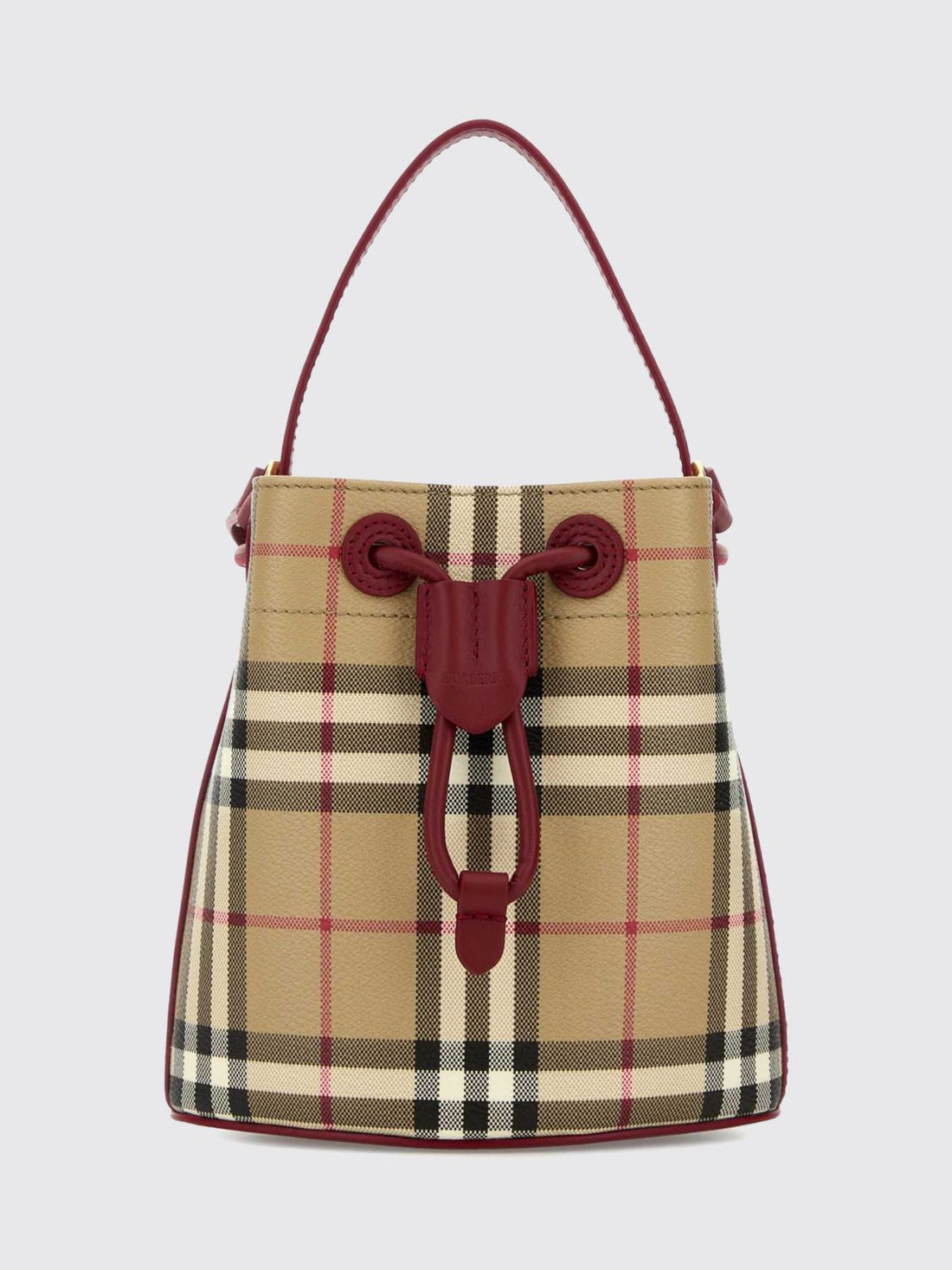 BURBERRY OS vintage check coated cotton bucket bag