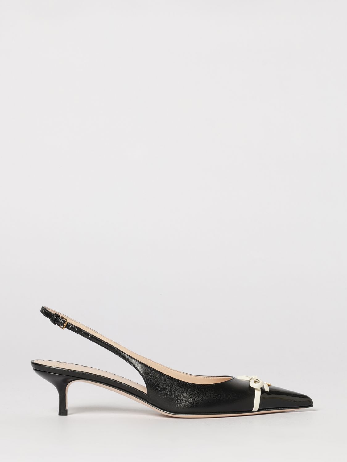 leather bepointy slingback