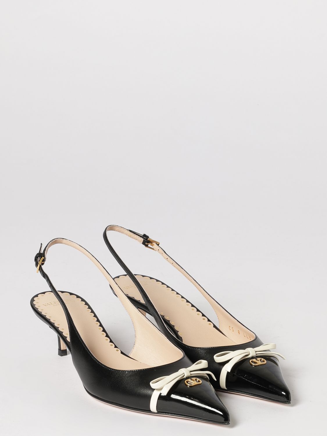 leather bepointy slingback