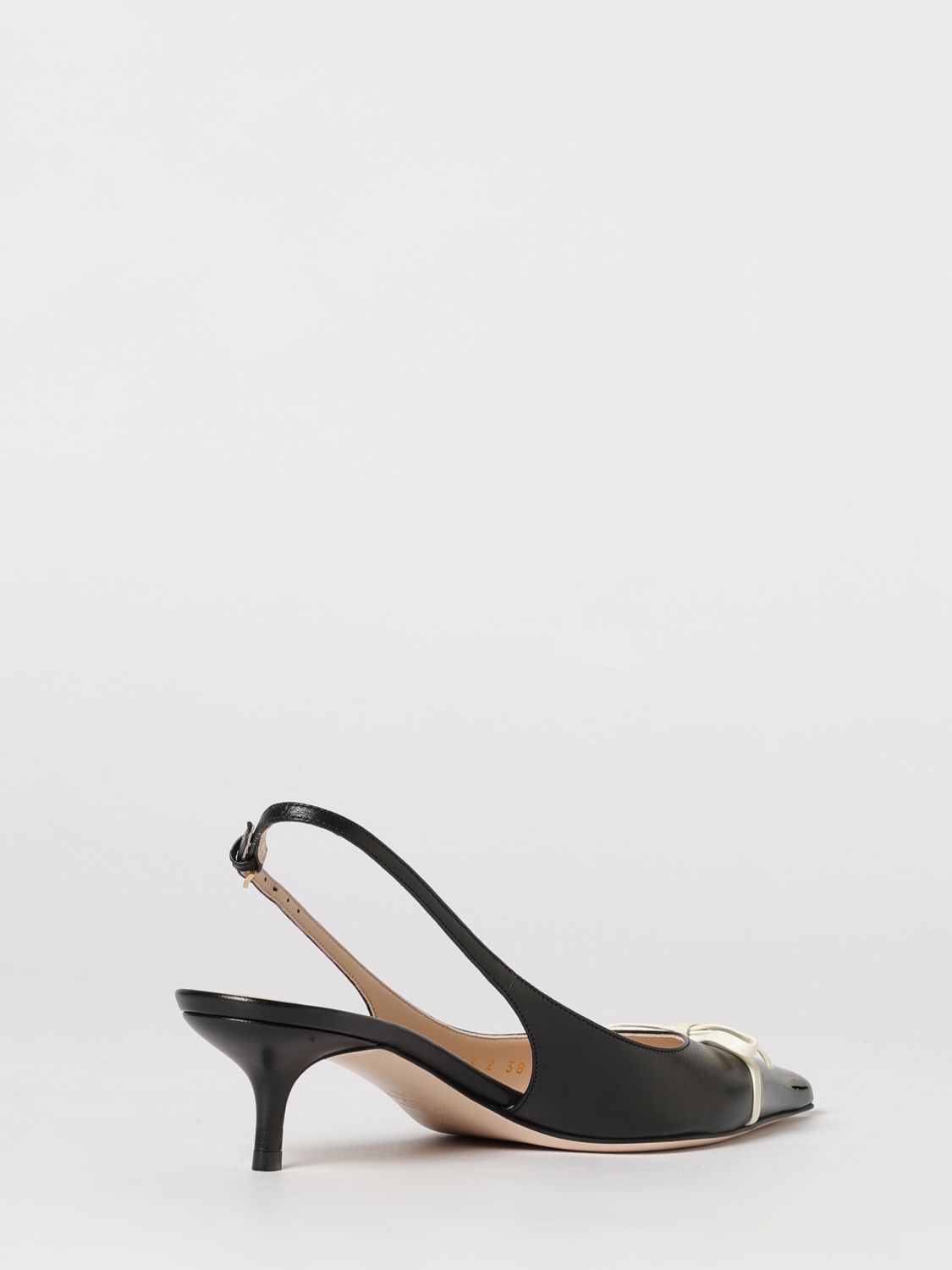 leather bepointy slingback
