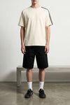 single knee cotton bermuda shorts
