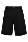 single knee cotton bermuda shorts