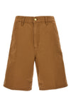 single knee cotton bermuda shorts
