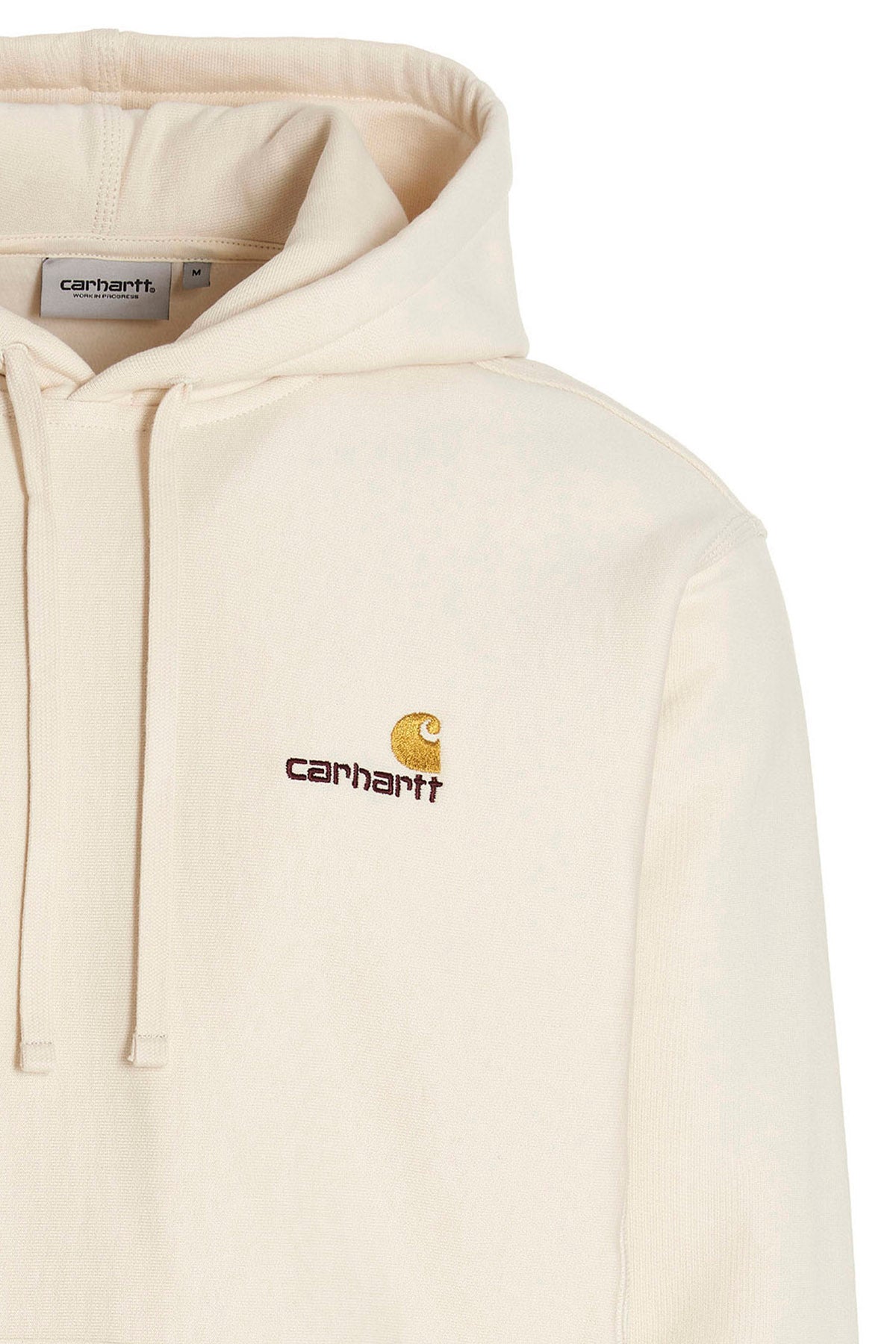 american script cotton blend hoodie