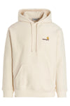 american script cotton blend hoodie