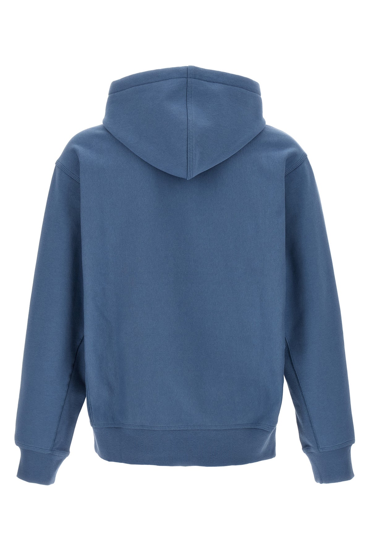 american script cotton blend hoodie