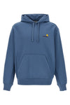 american script cotton blend hoodie