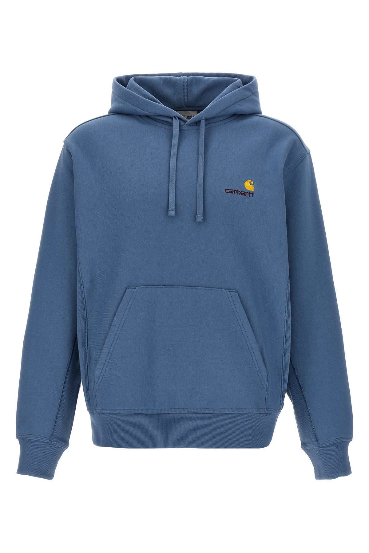 american script cotton blend hoodie