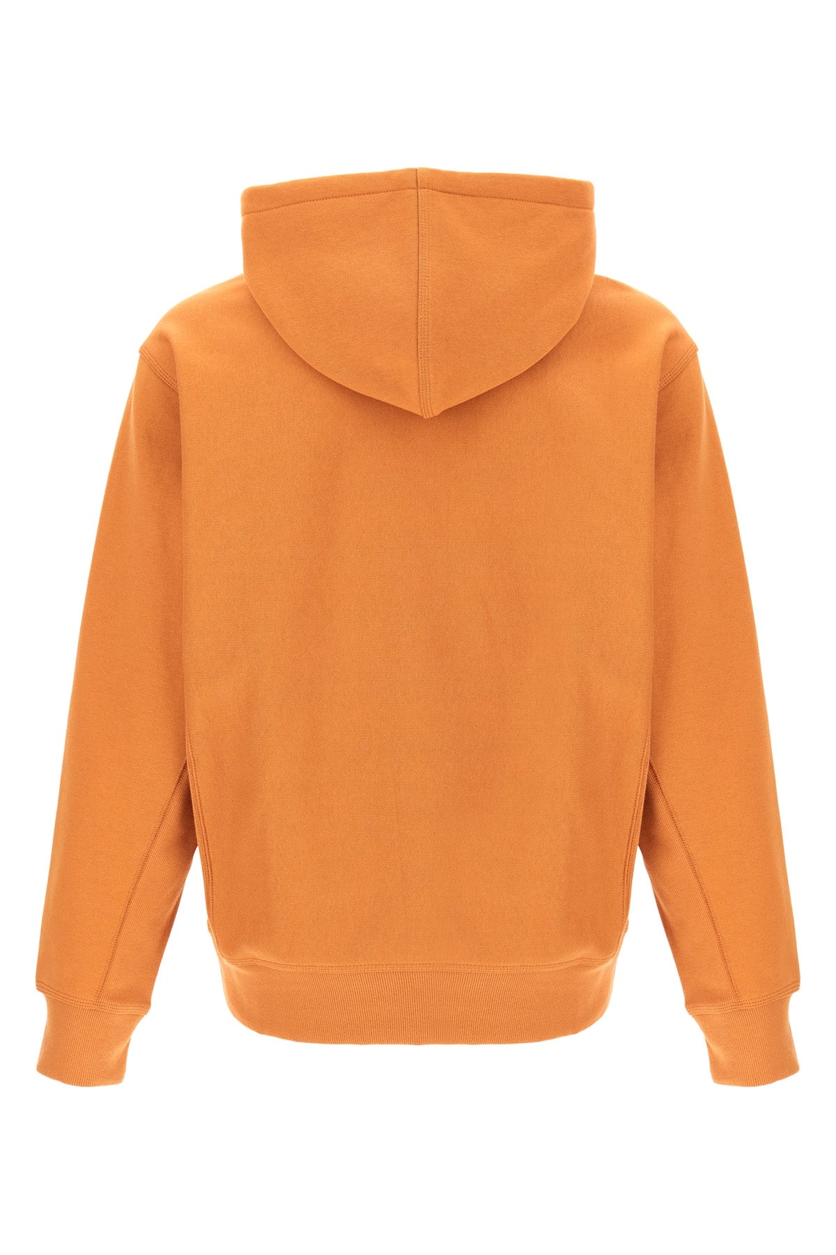 american script cotton blend hoodie