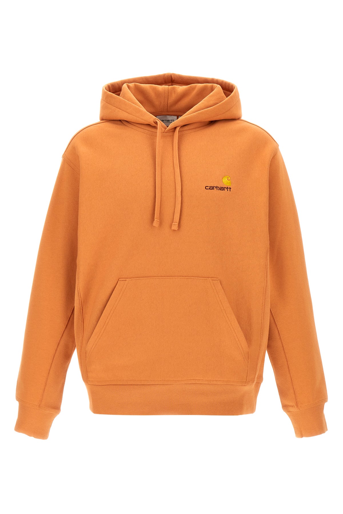 american script cotton blend hoodie