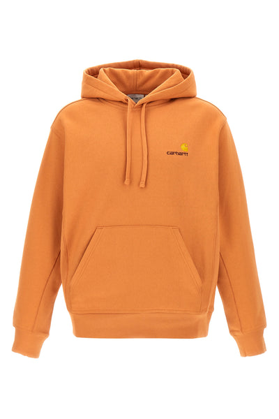 american script cotton blend hoodie