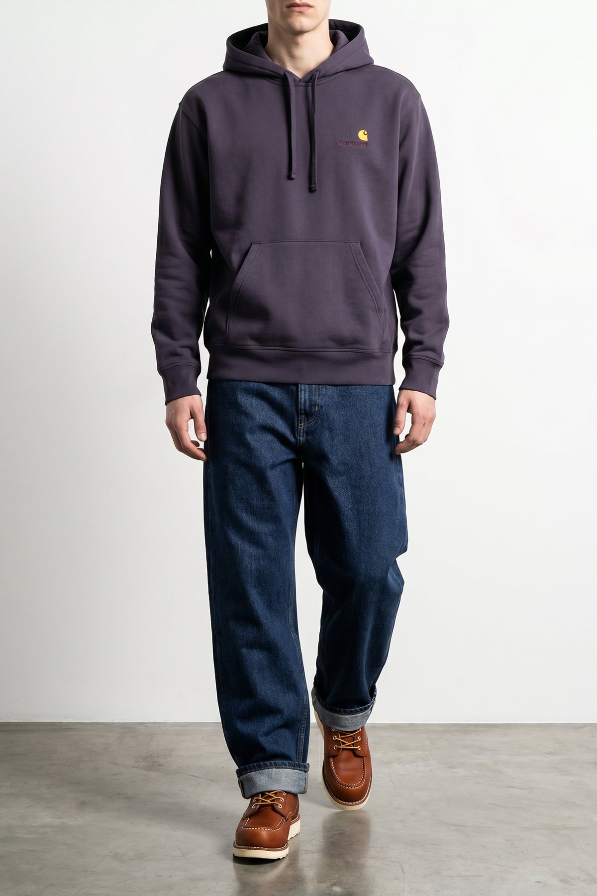 american script cotton blend hoodie
