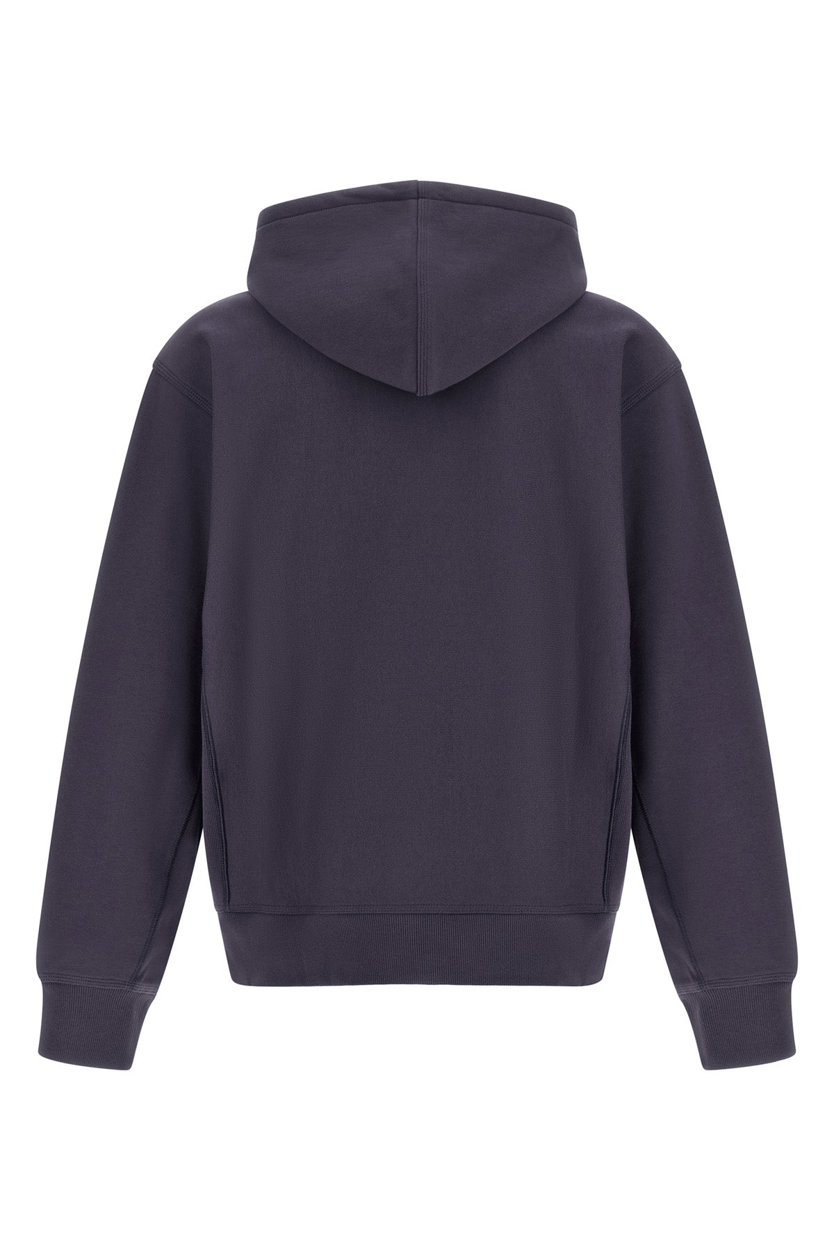 american script cotton blend hoodie