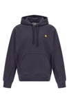 american script cotton blend hoodie