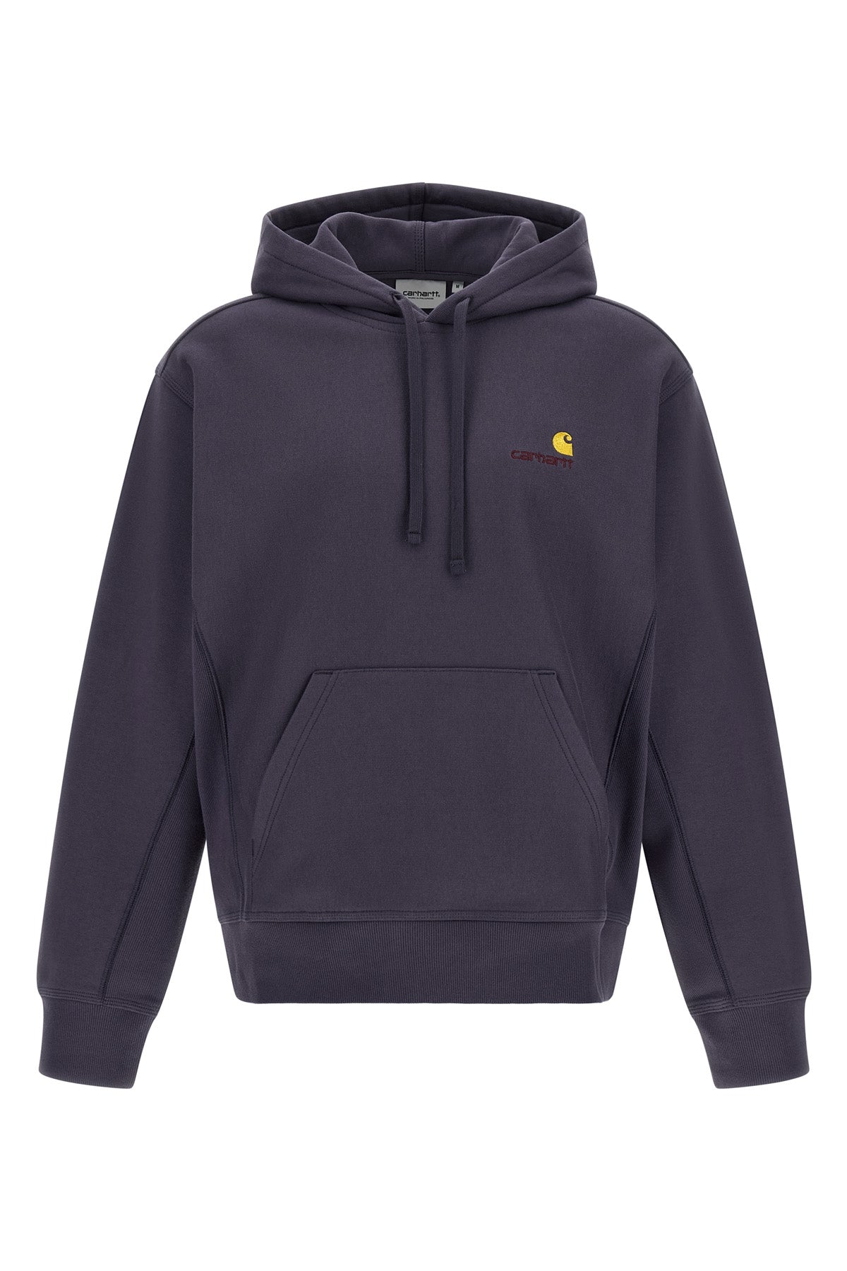 american script cotton blend hoodie