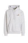 american script cotton blend hoodie