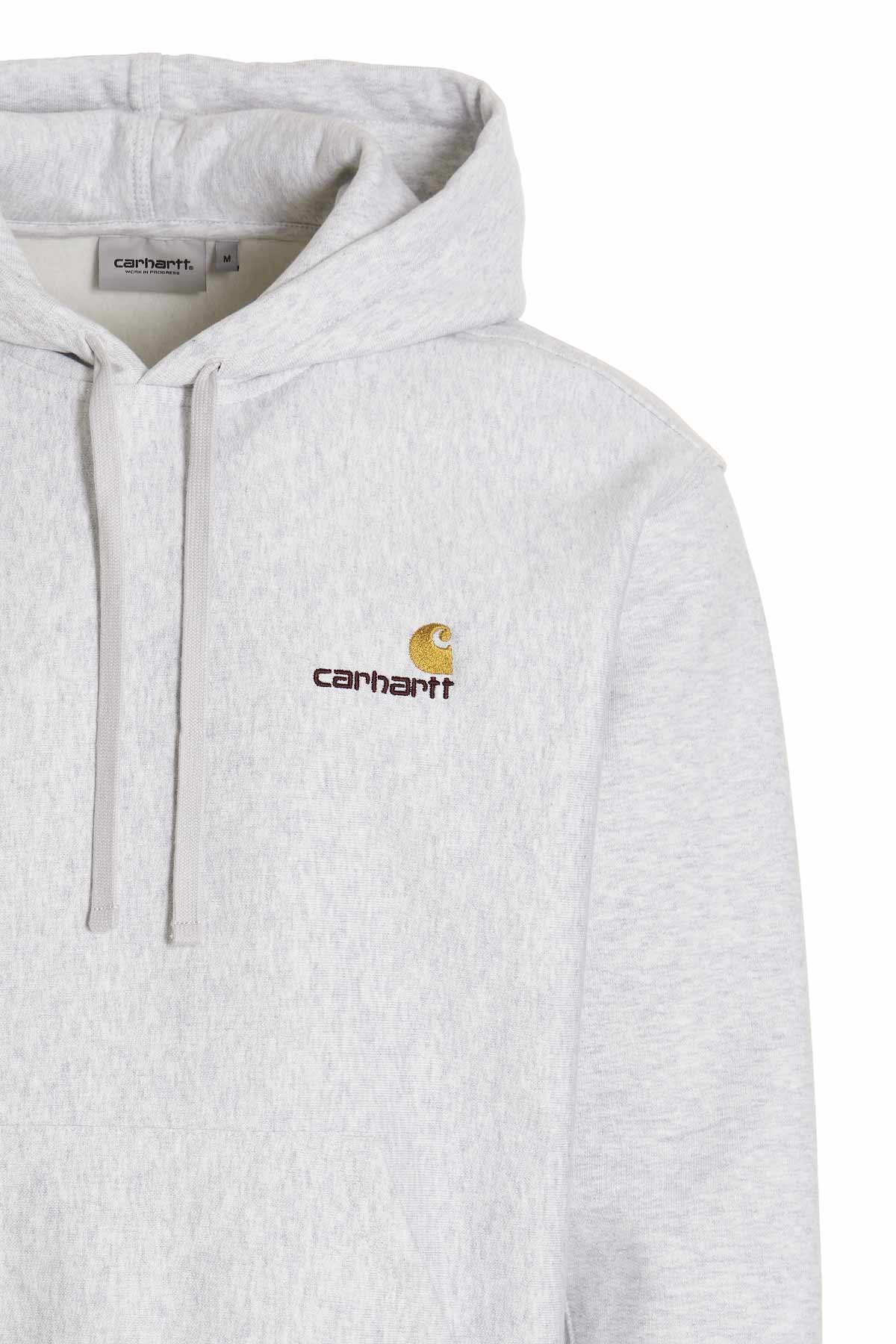american script cotton blend hoodie