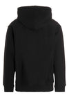american script cotton blend hoodie